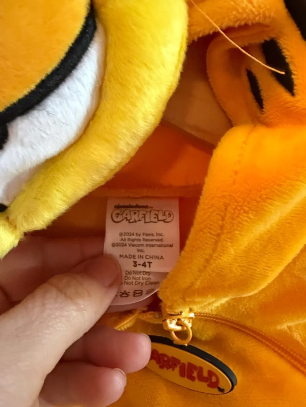 Toddler Garfield Halloween Costume 3T 4T